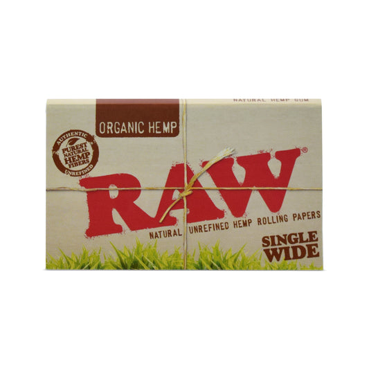 RAW - Organic Hemp Rolling Papers Single Wide Double Window