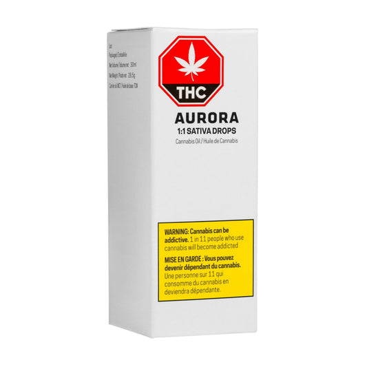 Aurora - Sativa Drops (20-30 mg/ml THC, 0-1 mg/ml CBD)